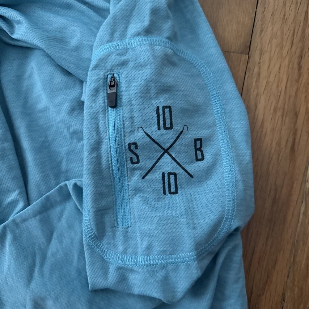 Slicker Beaut Bluebird Tech Performance Women's Long Sleeve Hooded UV Size M - Picture 4 of 7